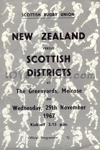 Scottish Districts New Zealand 1967 memorabilia